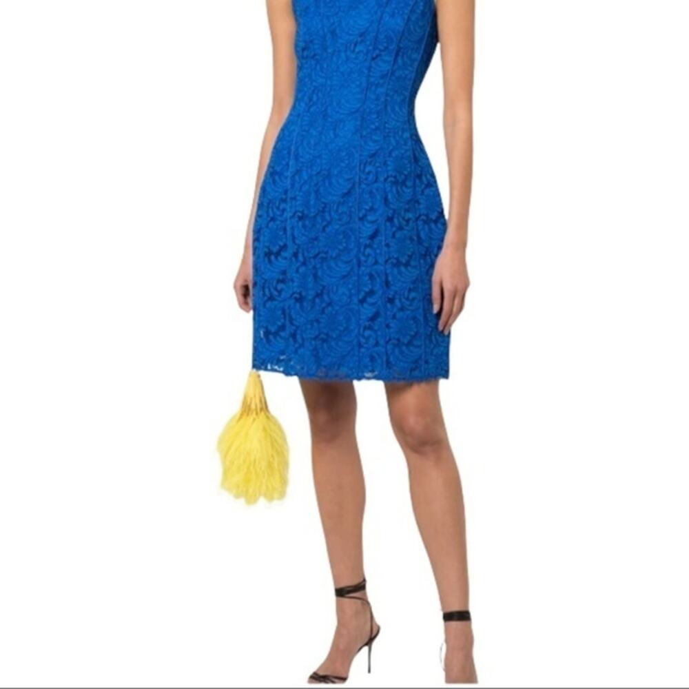 Adam Lippes Corded Lace Flare Dress Cobalt 8 NWT - Picture 6 of 14